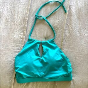 Athleta Turquoise Halter Bikini Top